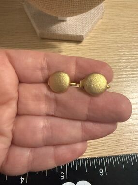 Gold Dome Clip-On Earrings - Women's Jewelry
